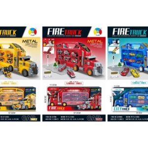 CAMIÓN TRANSPORTADOR METÁLICO – LUCES, MÚSICA Y MINI VEHÍCULO- G5288-G4788-G4988A